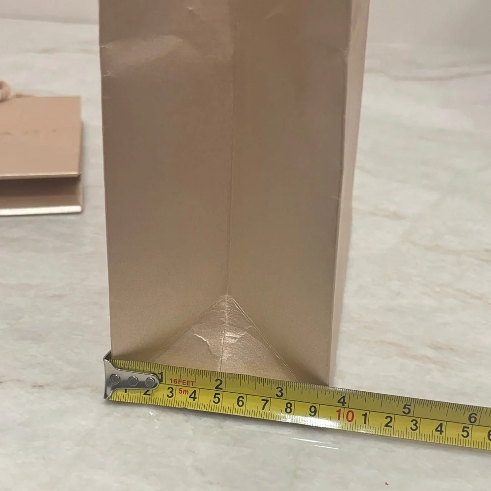 BVLGARI Designer Gold Paper Shopping Bag Set – Small & Large Authentic.